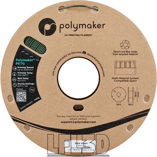 Polymaker&trade; PETG Dark Green PB05016 photo