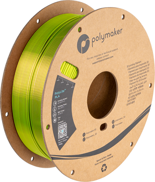 Filament, plastic for 3D printing Polymaker PolyLite™ Dual Silk PLA, Aubergine (Silk Lime / Silk Magenta), 1 kg