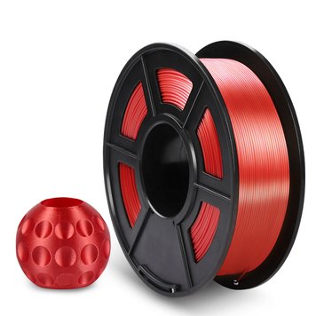 Filament, plastic for 3D printing SUNLU Silk PLA+, Red, 1 kg