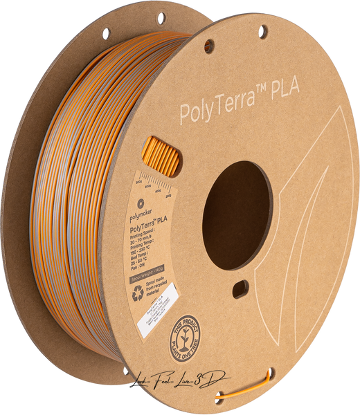 Polymaker PolyTerra™ Dual PLA, Foggy Orange (Grey-Orange), 1 кг — філамент, пластик для 3д-друку PA04024 фото