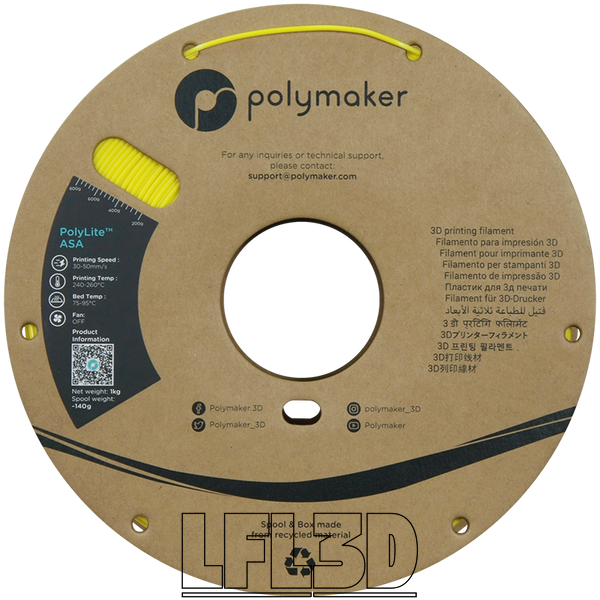 Polymaker&trade; ASA, Yellow, 1 kg PF01031 photo