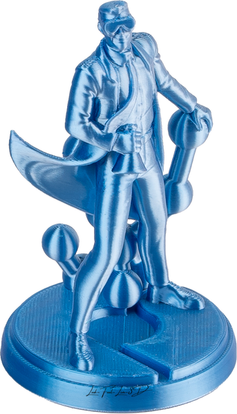 Polymaker PolyLite™ Dual Silk PLA, Beluga (Silk Sliver / Silk Blue), 1 кг — градієнтний філамент, пластик для 3д-друку PA03024 фото