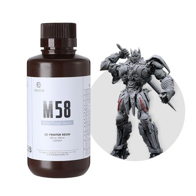 Photopolymer resin Resione, impact resistant gray M58 Tough ABS Like, 1 kg