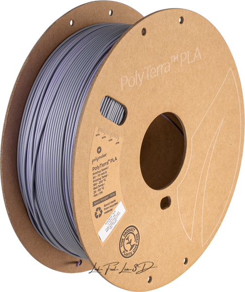 Filament, plastic for 3D printing Polymaker PolyTerra™ Dual PLA, Foggy Purple (Grey-Purple), 1 kg