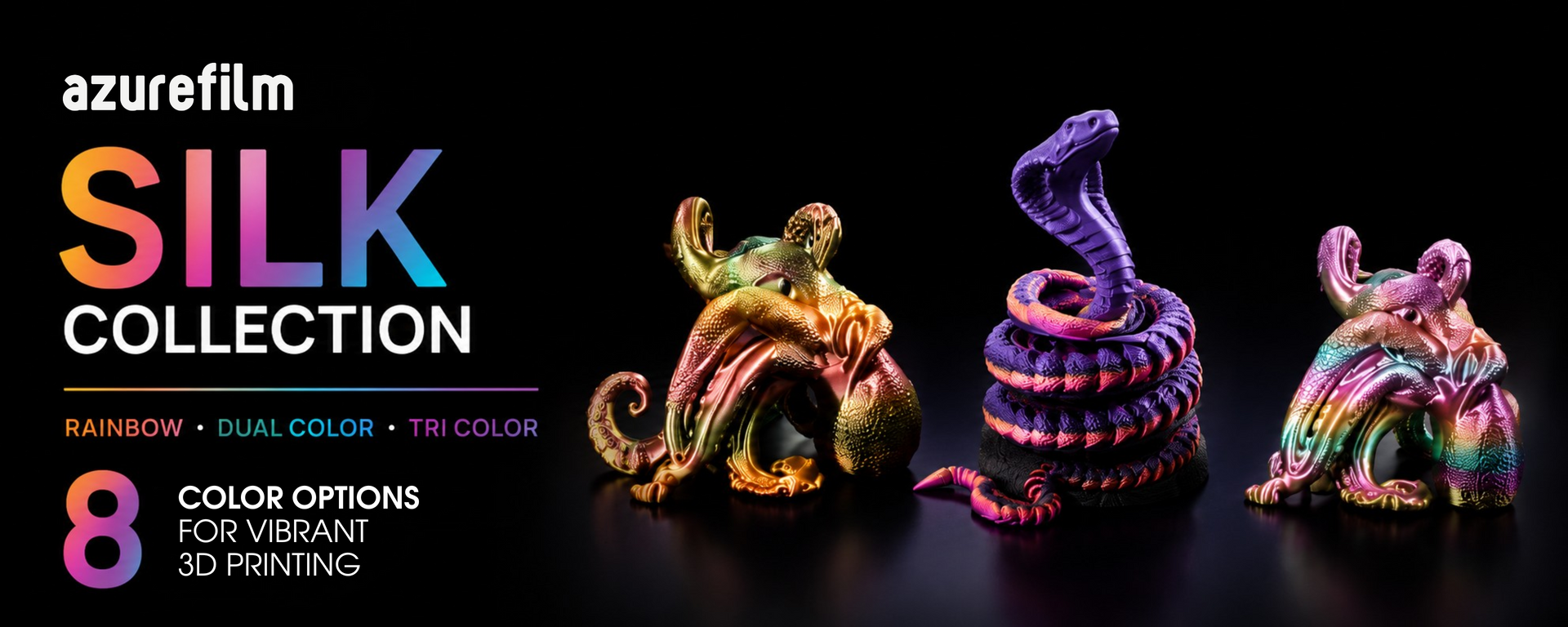 AzureFilm Silk Collection — Rainbow, Dual Color and Tri Color